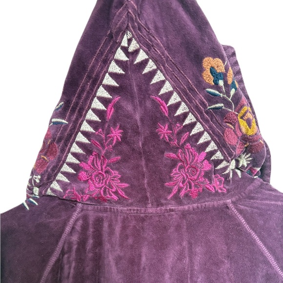 Johnny Was Embroidered Purple Hoodie - Picture 3 of 6